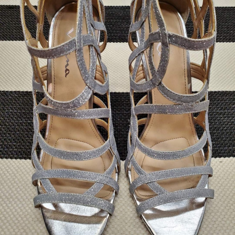 Sparkly Silver Heels
